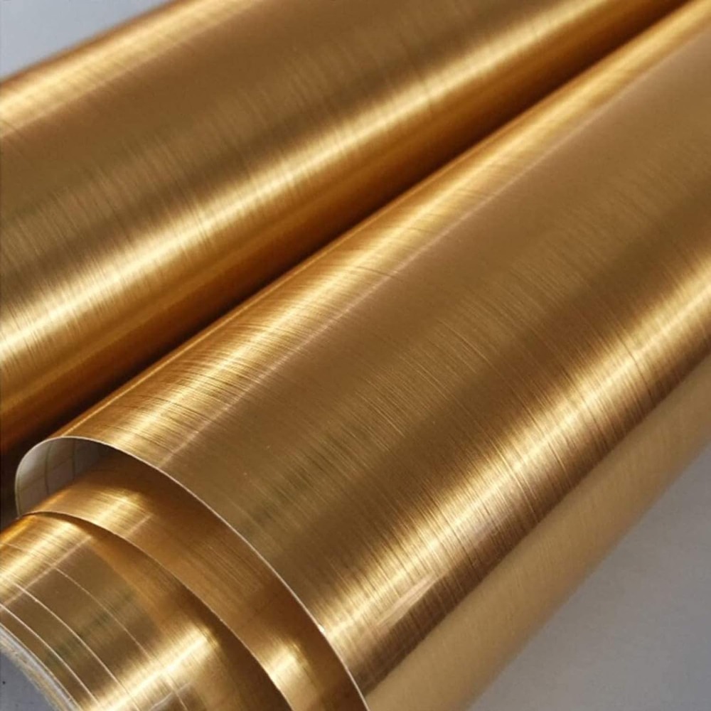 Glitter Vinyl Roll - Goud Behang Zelfklevend Schoonmaakbaar Verwijderbare Schil