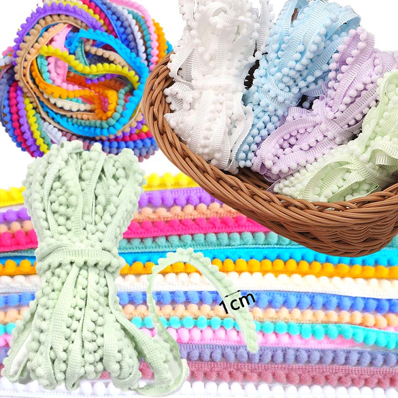 Fringe Ribbon Sewing - 1-10 meter mini pompon trim kant