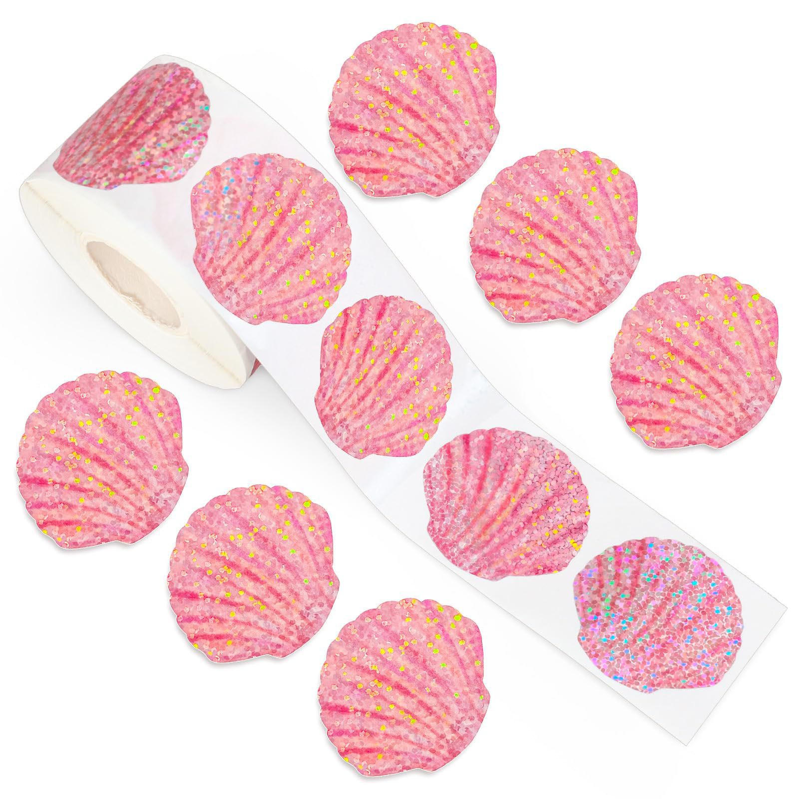 Glitter Vinyl Roll - 500 Stuks Zomer Zeeschelp Stickers Roll
