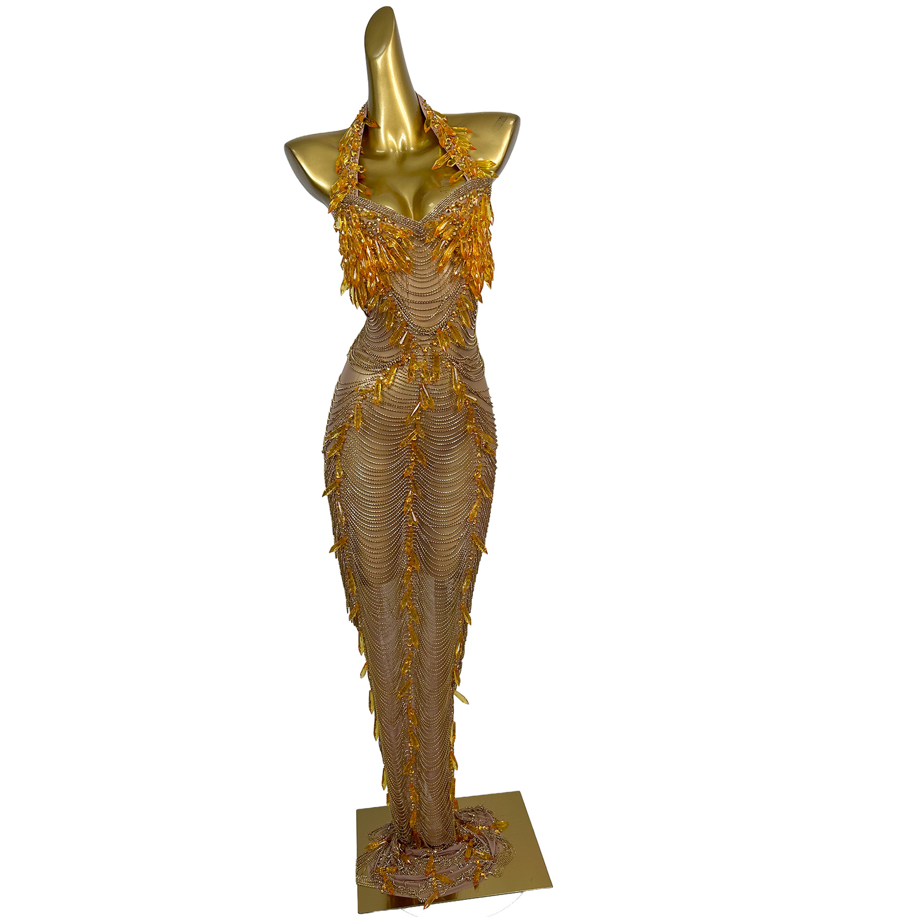 Embellish Knit - Ailisi Dames Luxe Gouden Kristal Kwast