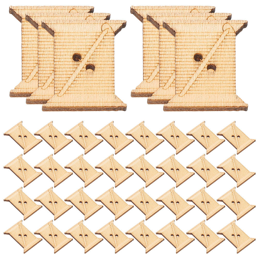 Embroidery Embellishments - 100 stuks houten borduurgaren spoeltjes draadwikkelkaarten