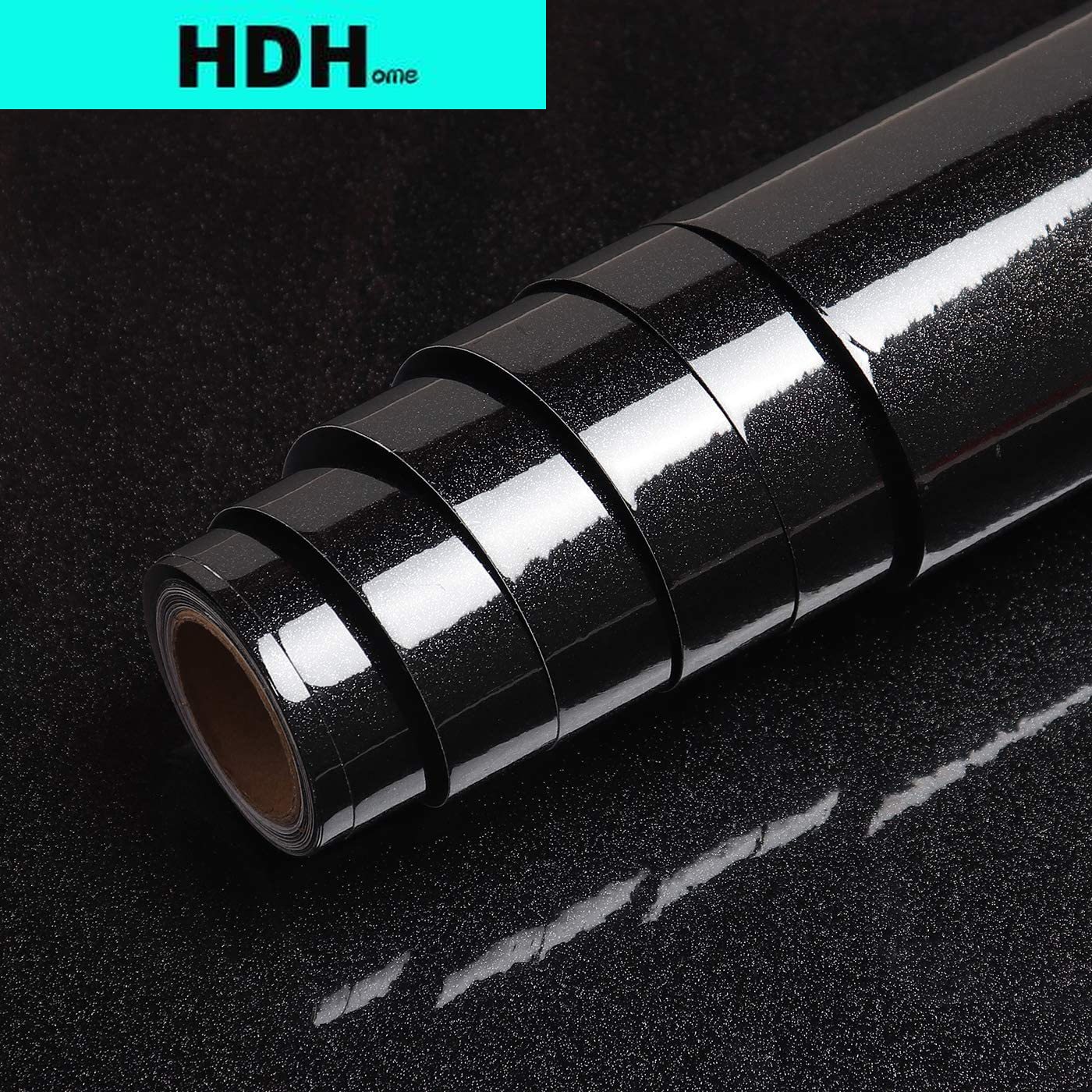 Glitter Vinyl Roll - Glitter Zwart Contact Papier Voor Werkbladen