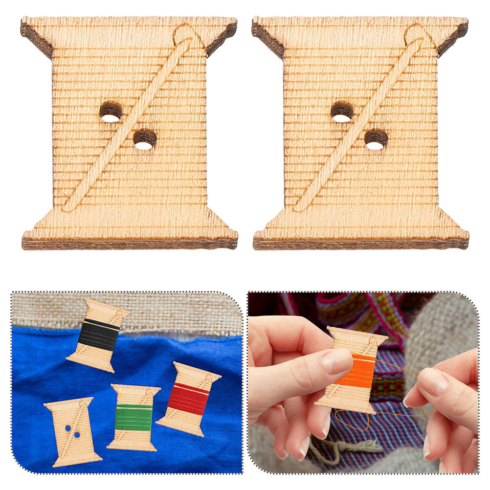 Embroidery Craft - 100 stuks houten naaimachine garenklosjes, natuurlijke