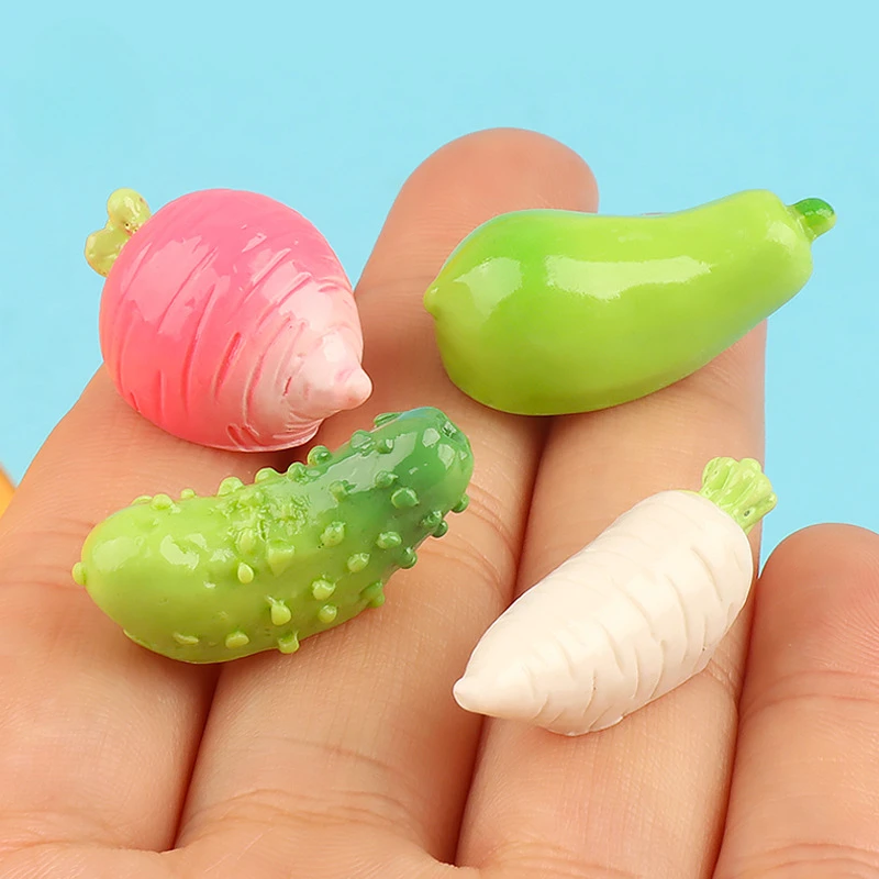 Christmas Craft Embellishment - Kawaii hars mini groenten nep voedsel