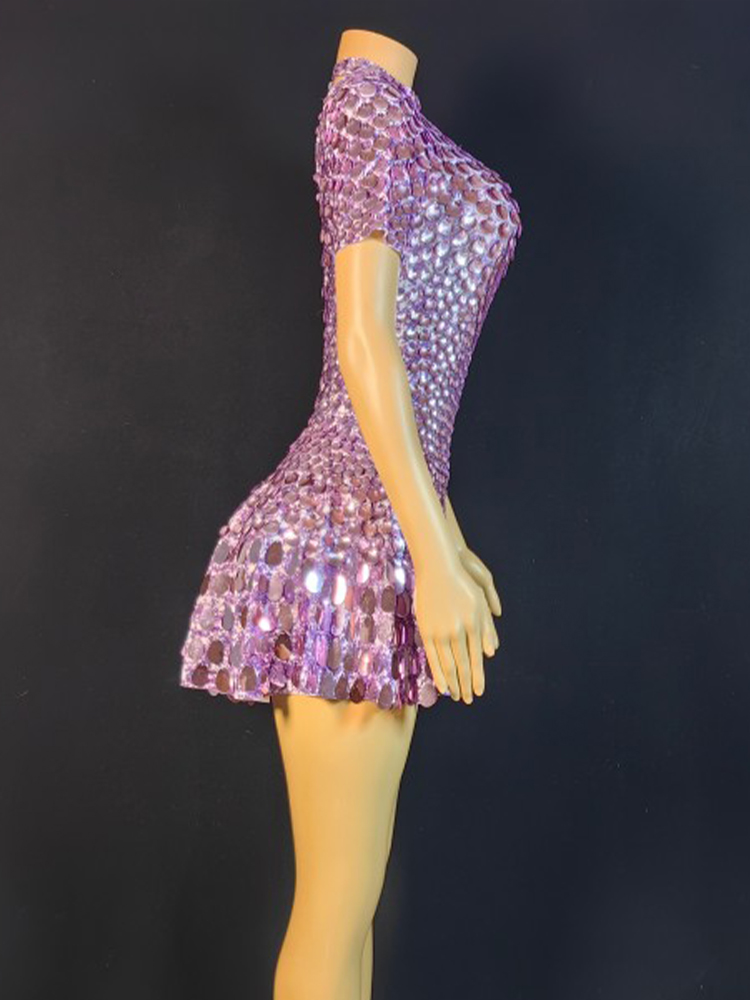 Mooie Pailletten Mini Jurk Sex - Rhinestone Banding Trim recensie en prijs