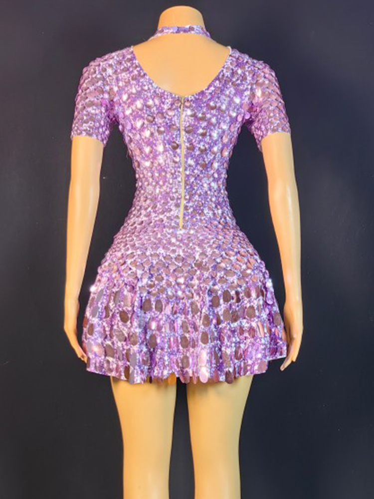 Mooie Pailletten Mini Jurk Sex - Rhinestone Banding Trim recensie en prijs
