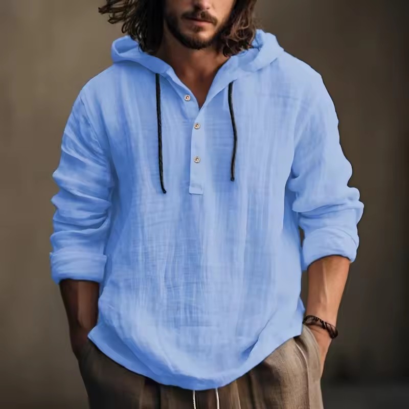 Linen overhemd met capuchon vo - Embellish Knit recensie en prijs