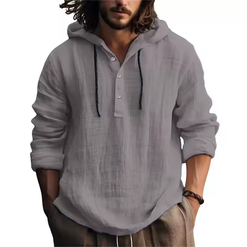Linen overhemd met capuchon vo - Embellish Knit recensie en prijs
