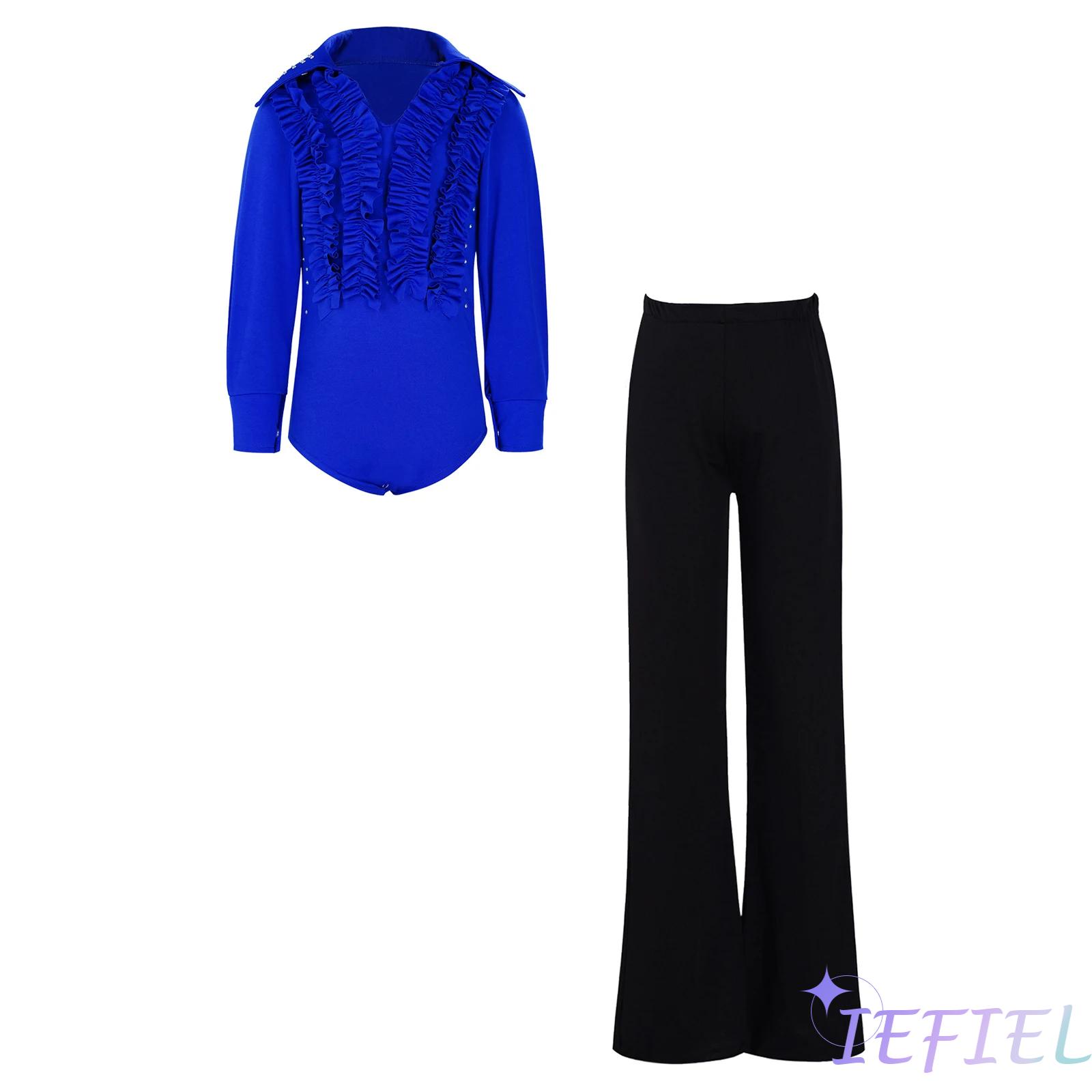 Nieuwe jongens Latin danskostu - Rhinestone Banding Trim recensie en prijs