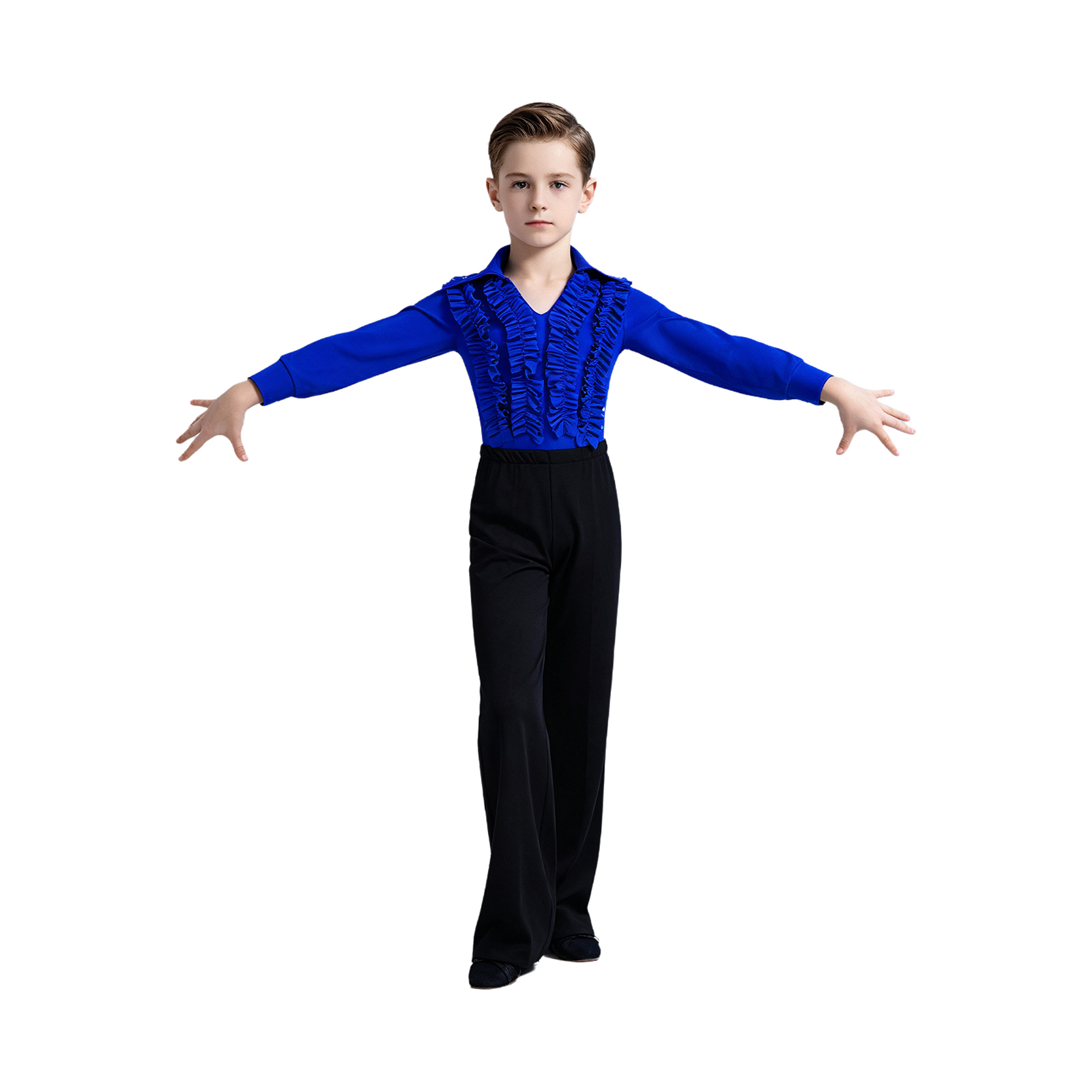 Nieuwe jongens Latin danskostu - Rhinestone Banding Trim recensie en prijs