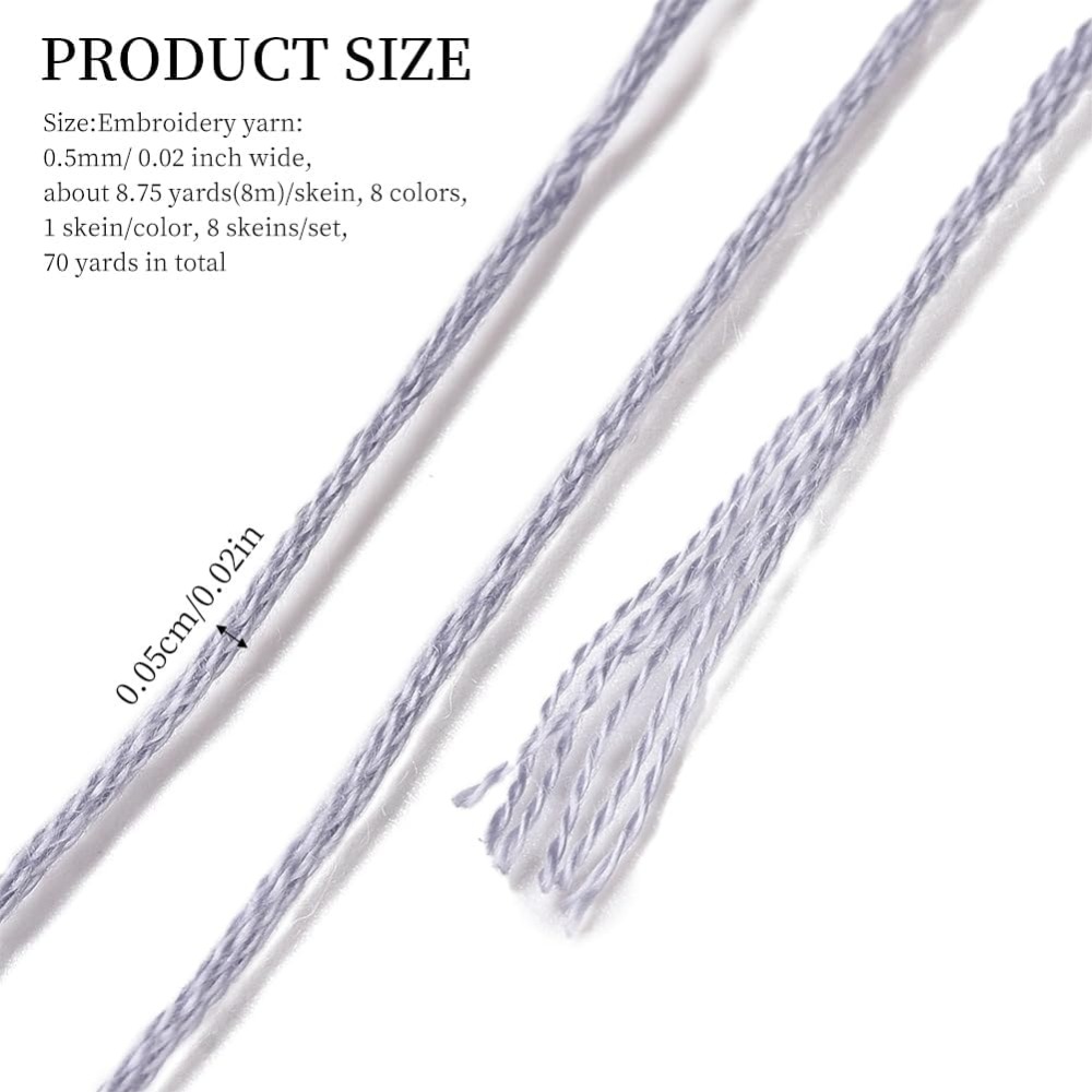 8 Strengen 70 Yards Grijs Vrie - Embroidery Embellishments recensie en prijs