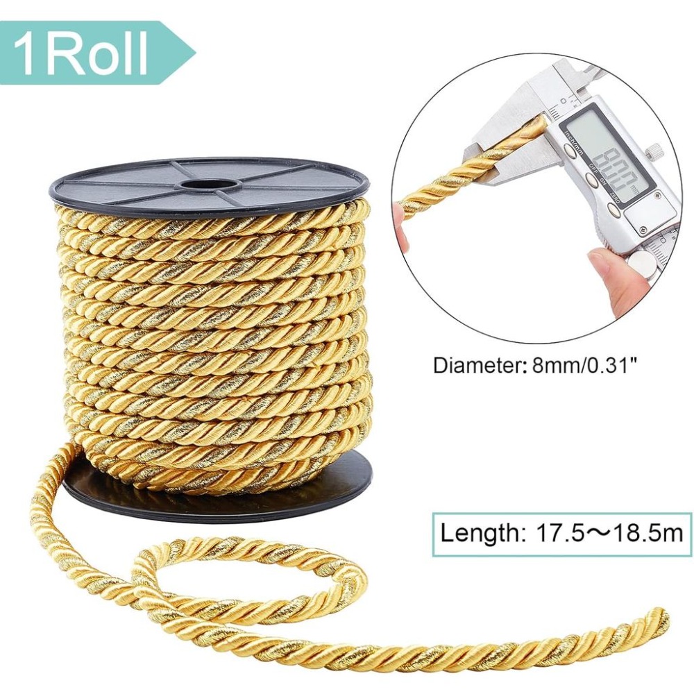 8mm gedraaide koorden 20 yards - Cord Trim Twisted recensie en prijs