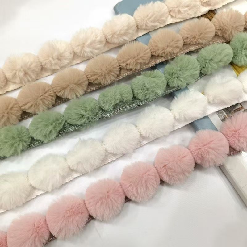 3cm Faux Konijnenbont Pom Pom  - Fringe Ribbon Sewing recensie en prijs