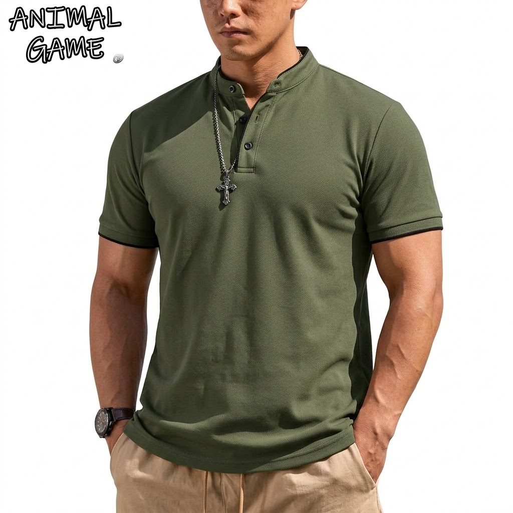 Zomer Henley-shirt met korte m - Embellish Knit recensie en prijs