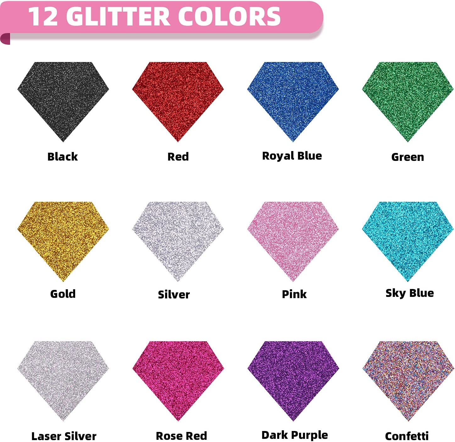 HTVRONT 12-pack Glitter HTV He - Glitter Vinyl Roll recensie en prijs