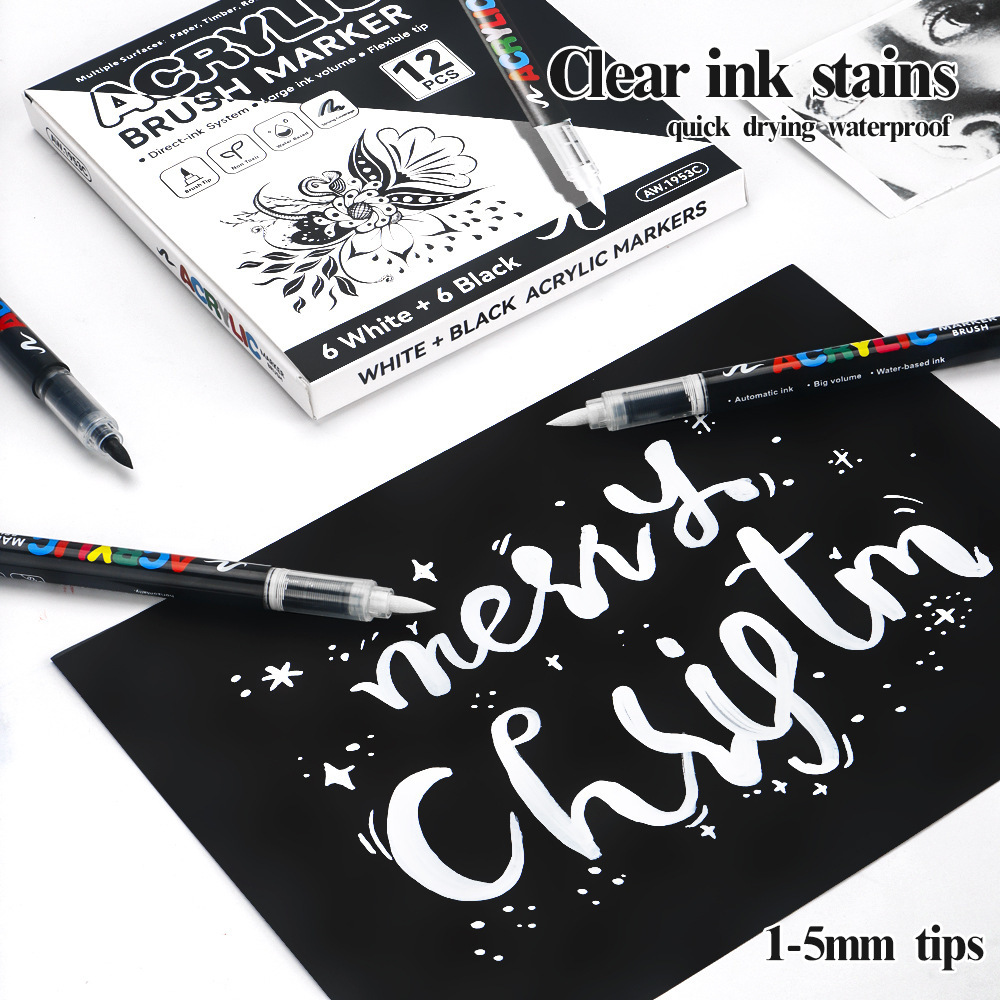 12 stuks zwart/wit premium hoo - Copic Marker Sketch recensie en prijs