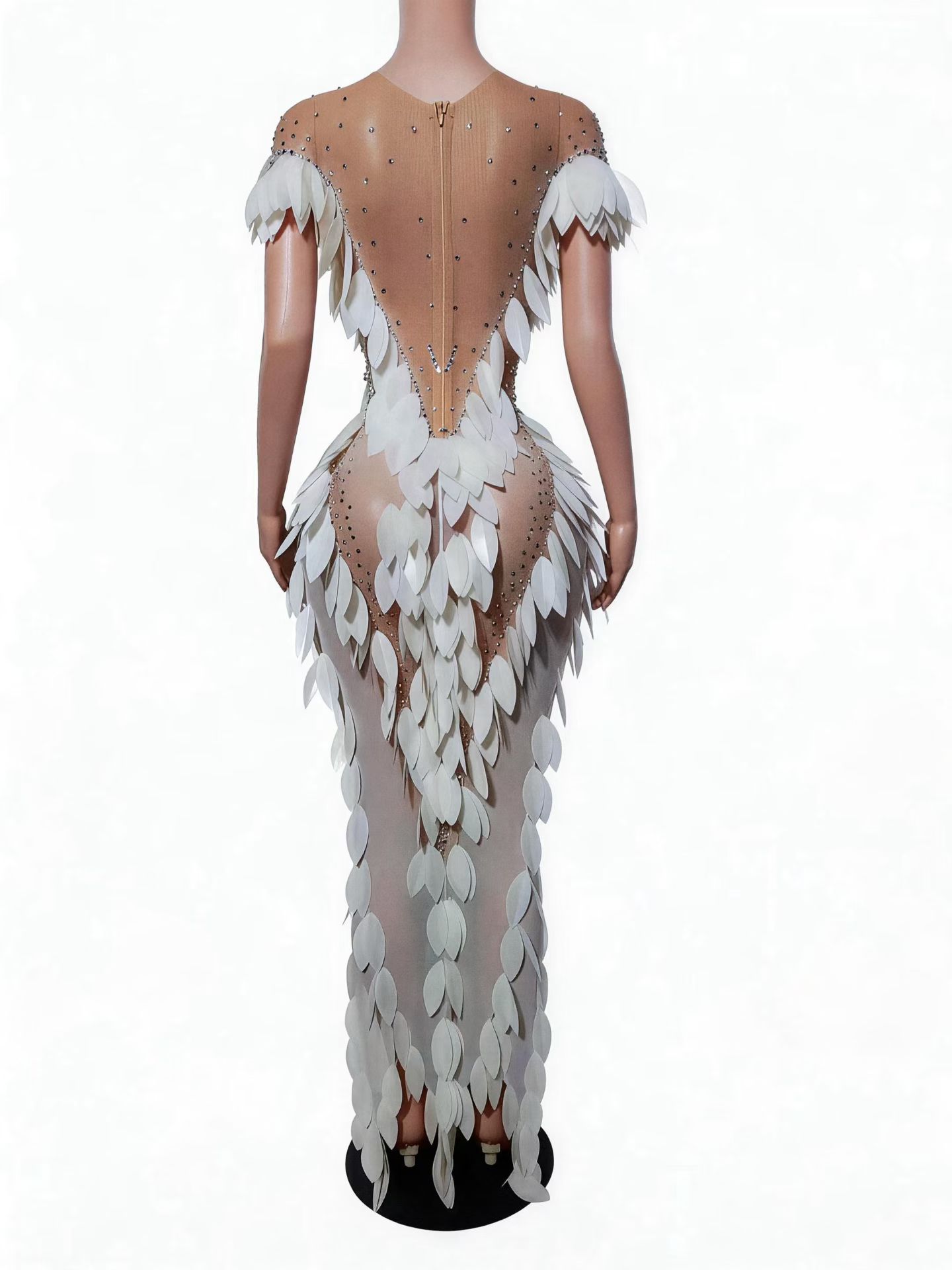 Mobai Luxe Witte Veren- en Str - Embellish Knit recensie en prijs