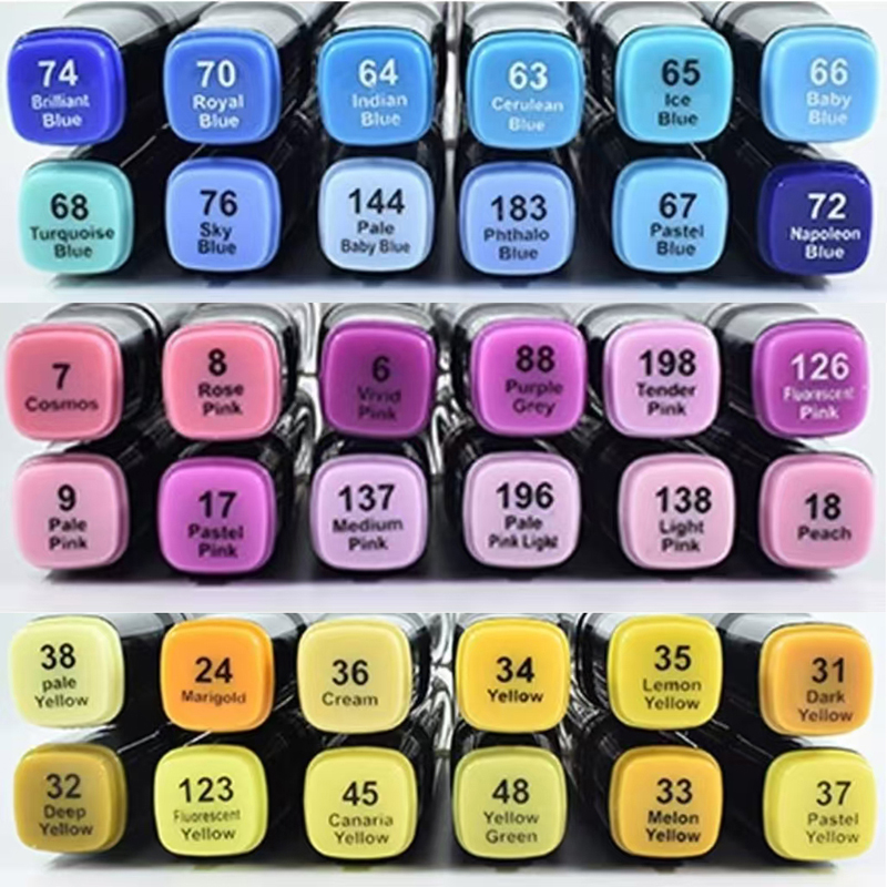 12 kleuren/set Macaron alcohol - Copic Marker Sketch recensie en prijs